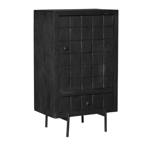 Kabinet Kast Brandy Black | 1 deur 1 lade-Bergkasten-Starfurn