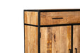 Kabinet kast Denver | Mangohout en staal | 100 cm-Bergkasten-Starfurn