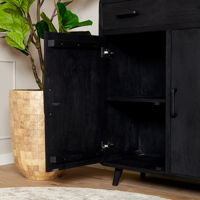Kabinet kast Omaha Black | 100 cm-Bergkasten-Starfurn