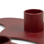 Kandelaar MELT Staal Burgundy 20x20x2.8cm Spinder Design-Kaarsenhouders-Spinder