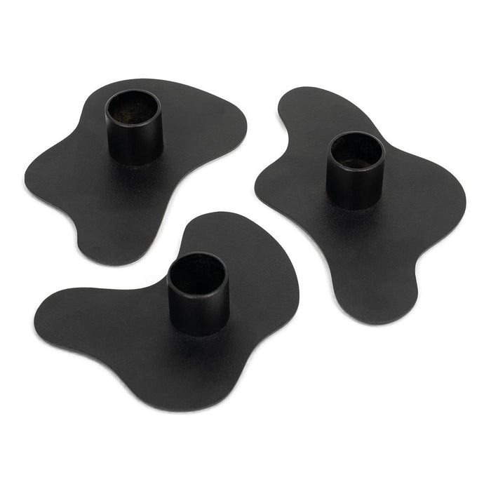 Kandelaar MELT Staal Zwart 20x20x2.8cm Spinder Design-Kaarsenhouders-Spinder