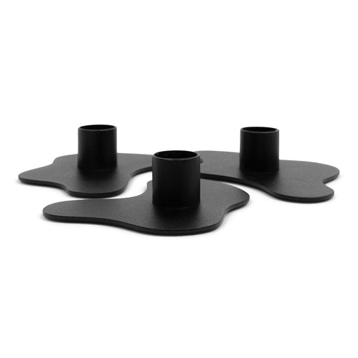Kandelaar MELT Staal Zwart 20x20x2.8cm Spinder Design-Kaarsenhouders-Spinder