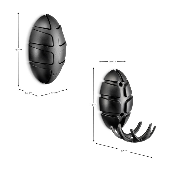 Kapstok BUG Donkerbruin Goud 10x4.5x15cm Spinder Design-Kapstokken-Spinder
