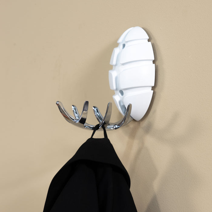 Kapstok BUG Wit Chroom 10x4.5x15cm Spinder Design-Kapstokken-Spinder