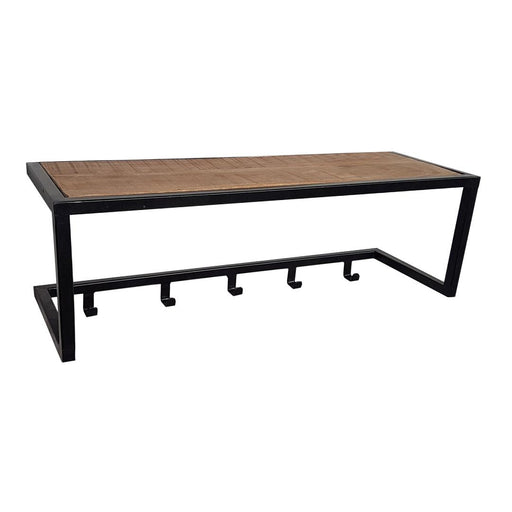 Kapstok Brix Kapstok Mangohout Zwart 26 cm 26x75x35 cm-Kapstokken-Livingfurn