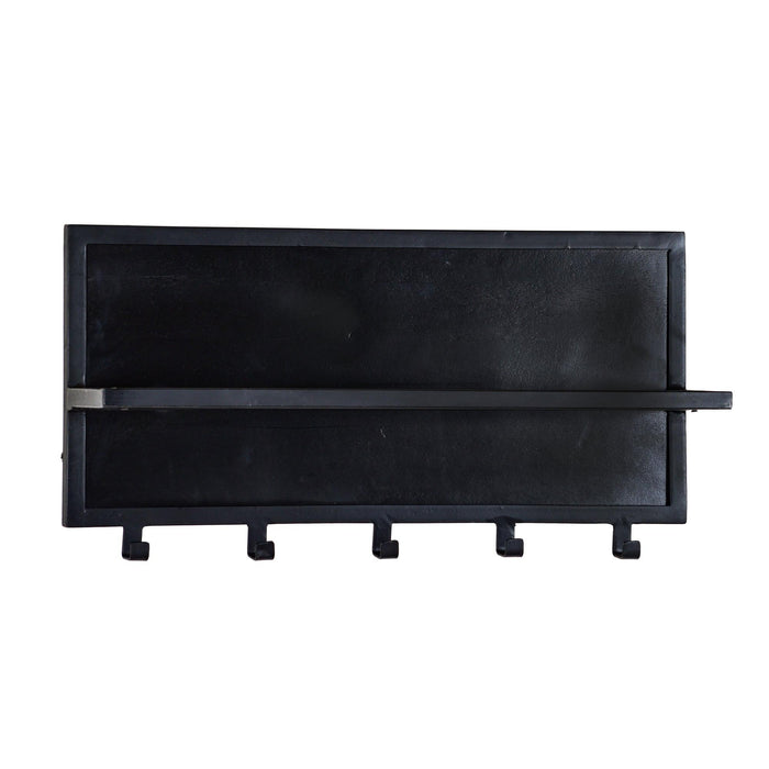 Kapstok Brix Kapstok Mangohout Zwart 70 cm 70x17x32 cm 13779-Kapstokken-Livingfurn