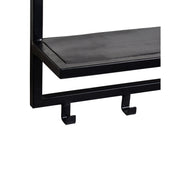 Kapstok Brix Kapstok Mangohout Zwart 70 cm 70x17x32 cm 13782-Kapstokken-Livingfurn