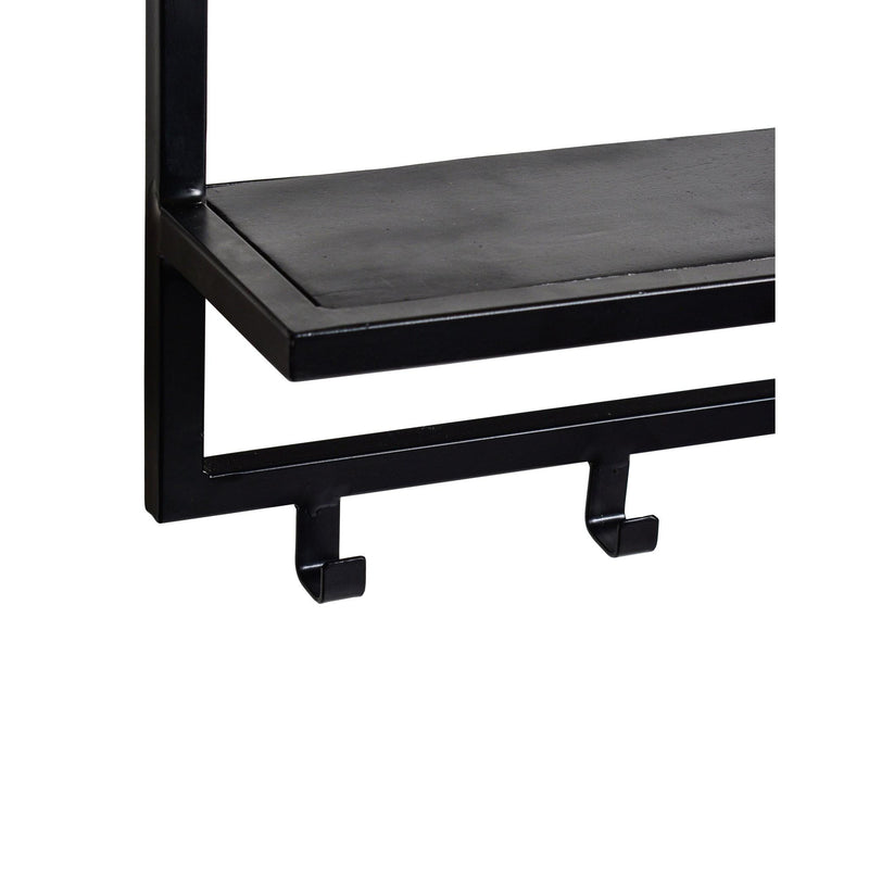 Kapstok Brix Kapstok Mangohout Zwart 70 cm 70x17x32 cm 13782-Kapstokken-Livingfurn