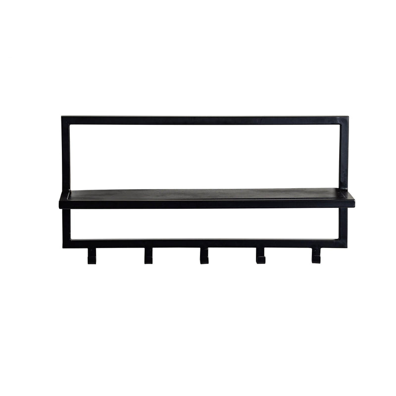 Kapstok Brix Kapstok Mangohout Zwart 70 cm 70x17x32 cm 13782-Kapstokken-Livingfurn