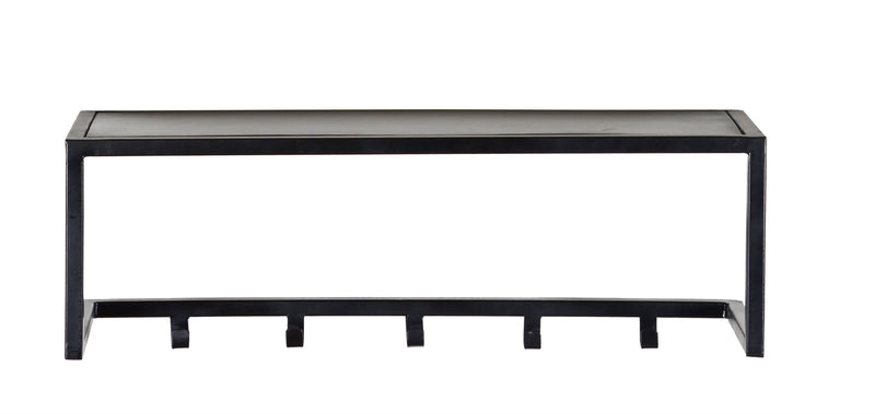 Kapstok Brix Kapstok Mangohout Zwart 78 cm 78x25x25 cm-Kapstokken-Livingfurn