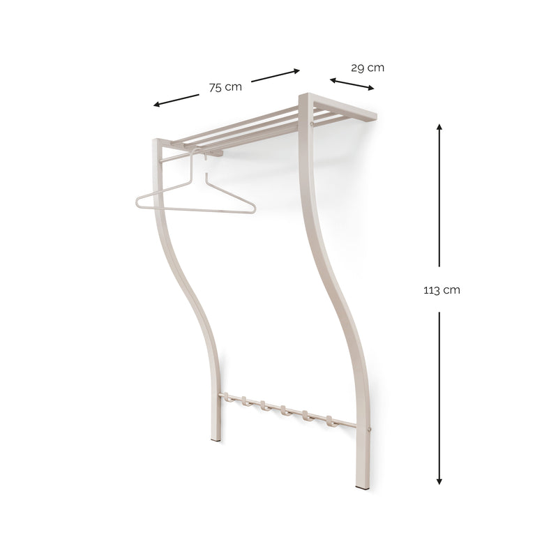 Kapstok CARVE 1 Silky Taupe 75x29x113cm Spinder Design-Kapstokken-Spinder