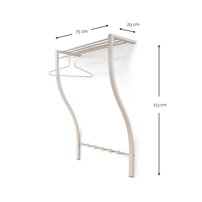 Kapstok CARVE 1 Silky Taupe 75x29x113cm Spinder Design-Kapstokken-Spinder