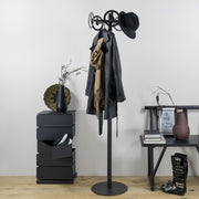 Kapstok CIRCLE Zwart 40x40x174cm Spinder Design-Kapstokken-Spinder