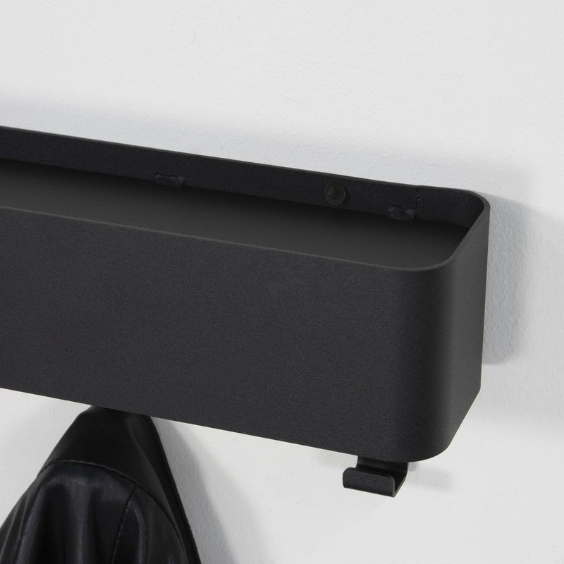 Kapstok DAX PLAY 5 Zwart 52x7.5x12cm Spinder Design-Kapstokken-Spinder
