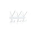 Kapstok DEXTER 3 Wit 40x8.2x21cm Spinder Design-Kapstokken-Spinder