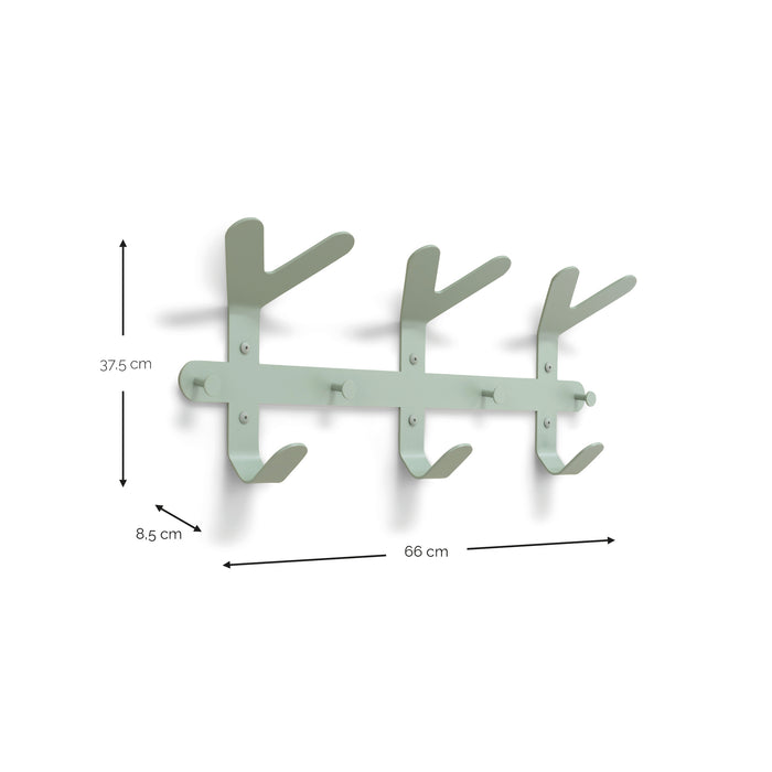 Kapstok FRONDO Dusty Green 66x8.5x37.5cm Spinder Design-Kapstokken-Spinder