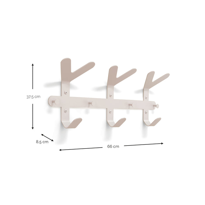 Kapstok FRONDO Silky Taupe 66x8.5x37.5cm Spinder Design-Kapstokken-Spinder