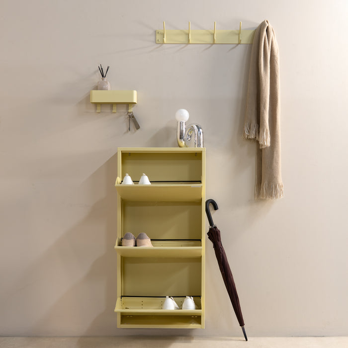 Kapstok FUSION 5 Butter Yellow 70x6x12cm Spinder Design-Kapstokken-Spinder