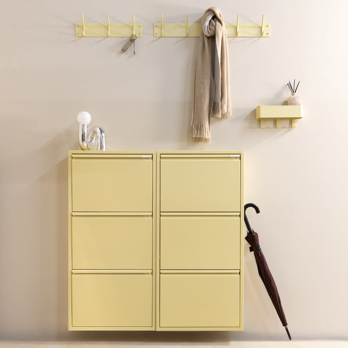 Kapstok FUSION 5 Butter Yellow 70x6x12cm Spinder Design-Kapstokken-Spinder