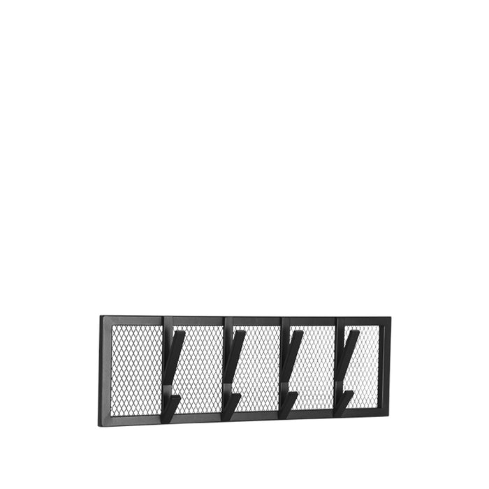 Kapstok Gruff Zwart Metaal M 70x9x22 cm-Kapstokken-LABEL51