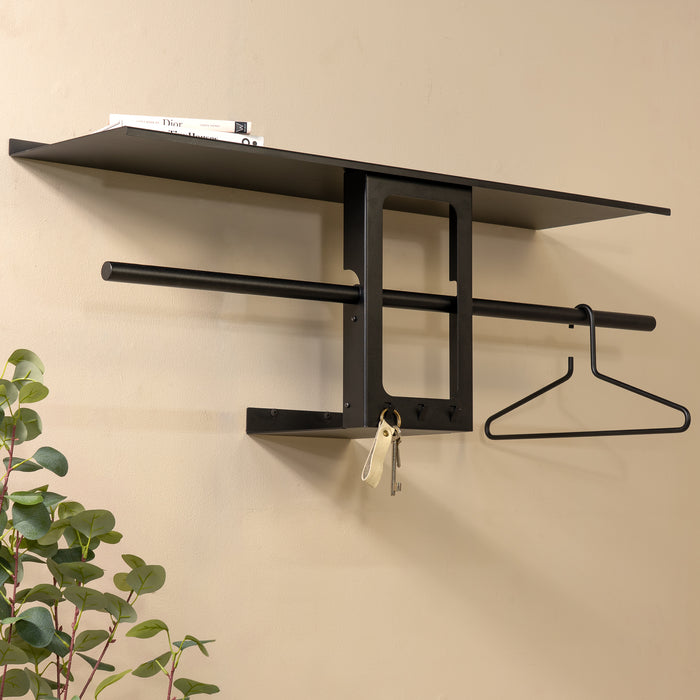 Kapstok LUNO SMALL 100 Zwart 100x30x35.5cm Spinder Design-Kapstokken-Spinder