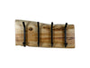 Kapstok Live Edge - 60x10x25 - Naturel - Acaciahout/metaal-Kapstokken-HSM Collection