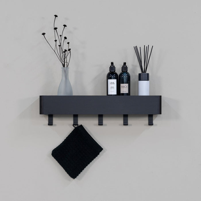 Kapstok MULTI 5 Zwart 52x10x13cm Spinder Design-Kapstokken-Spinder