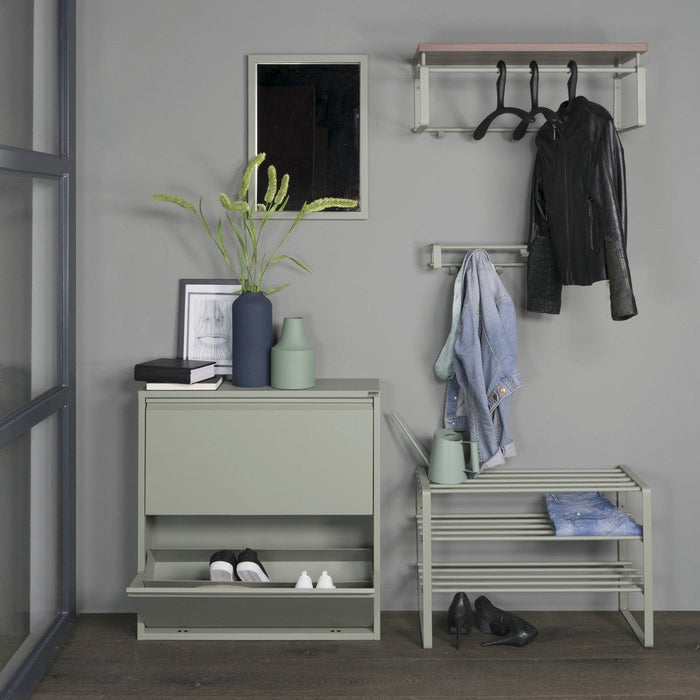 Kapstok REX 3 Dusty Green Walnut 70x29x28cm Spinder Design-Kapstokken-Spinder