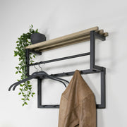 Kapstok RIZZOLI Zwart Eiken 71x16x51cm Spinder Design-Kapstokken-Spinder
