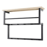Kapstok RIZZOLI Zwart Eiken 71x16x51cm Spinder Design-Kapstokken-Spinder