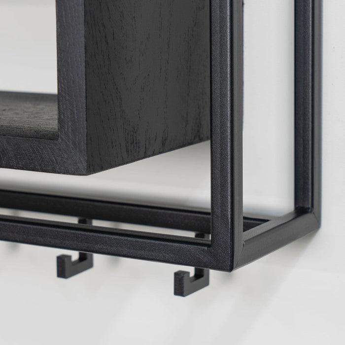 Kapstok SCHOOL 120 BLACK EDITION Zwart 118x19x29.5cm-Kapstokken-Spinder