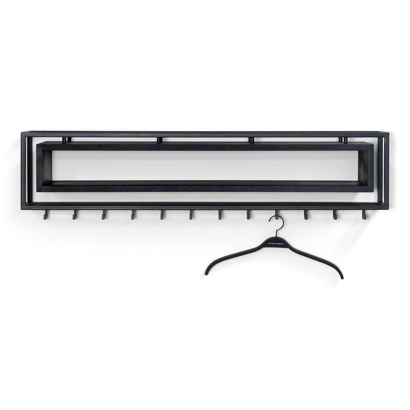 Kapstok SCHOOL 120 BLACK EDITION Zwart 118x19x29.5cm-Kapstokken-Spinder
