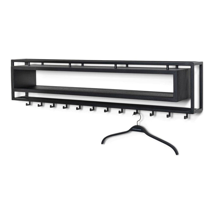 Kapstok SCHOOL 120 BLACK EDITION Zwart 118x19x29.5cm-Kapstokken-Spinder