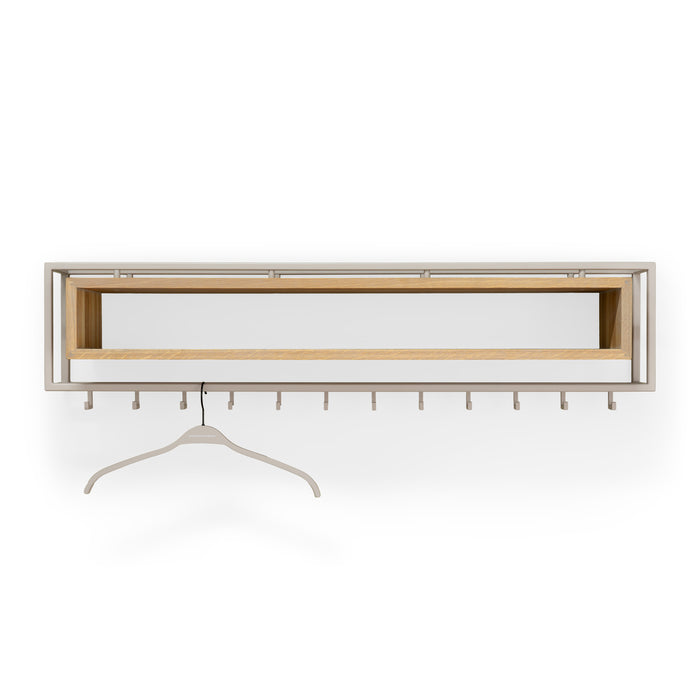 Kapstok SCHOOL 120 Silky Taupe Eiken 118x19x29.5cm Spinder Design-Kapstokken-Spinder