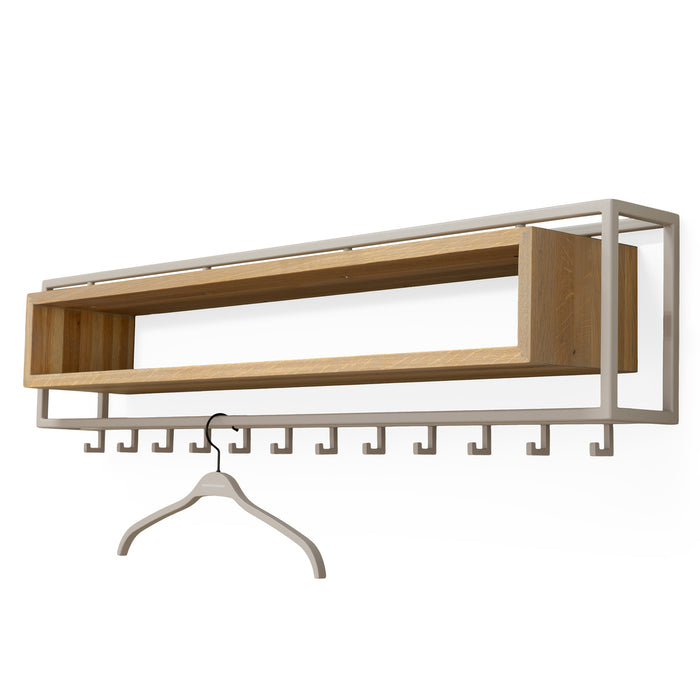 Kapstok SCHOOL 120 Silky Taupe Eiken 118x19x29.5cm Spinder Design-Kapstokken-Spinder