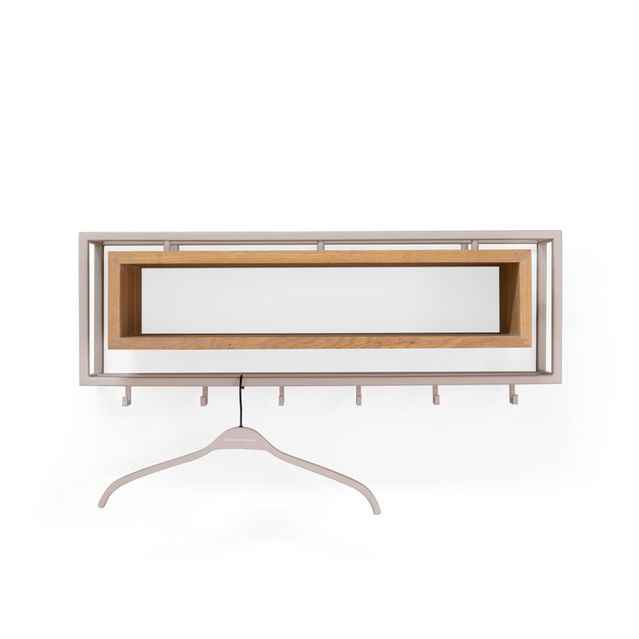 Kapstok SCHOOL 80 Silky Taupe Eiken 78x19x29.5cm Spinder Design-Kapstokken-Spinder