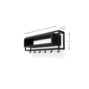Kapstok SCHOOL 80 Zwart 78x19x29.5cm Spinder Design-Kapstokken-Spinder