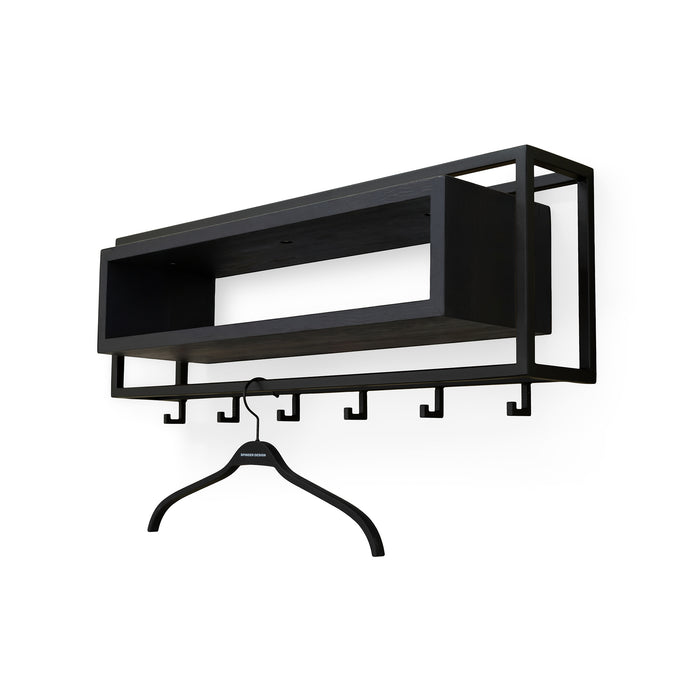 Kapstok SCHOOL 80 Zwart 78x19x29.5cm Spinder Design-Kapstokken-Spinder
