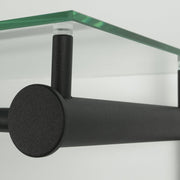 Kapstok SUZA 5 Zwart Helder Glas 79x29x28cm Spinder Design-Kapstokken-Spinder
