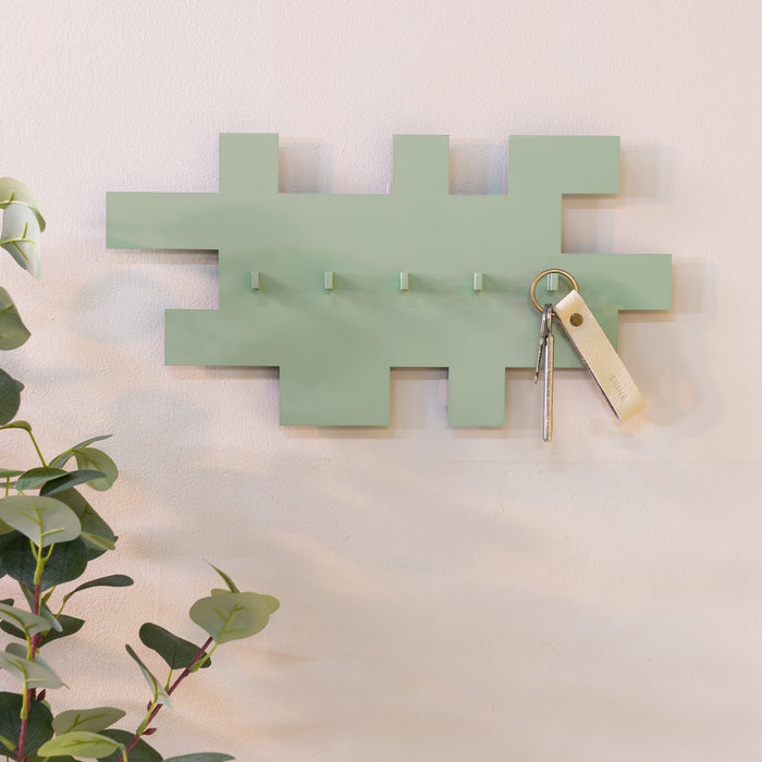 Kapstok TETROMINO Dusty Green 40x3.5x21.5cm Spinder Design-Kapstokken-Spinder