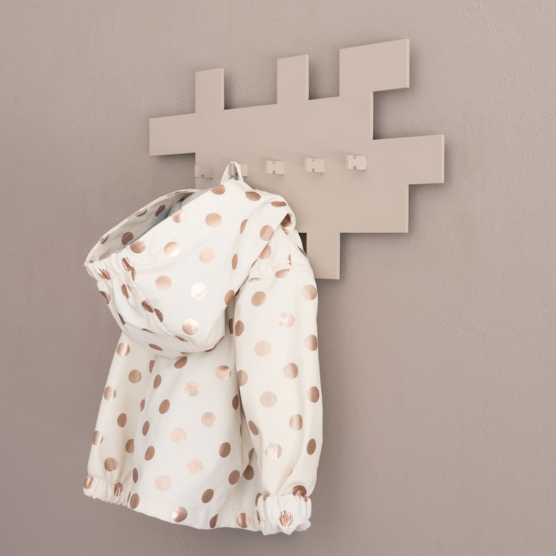 Kapstok TETROMINO Silky Taupe 40x3.5x21.5cm Spinder Design-Kapstokken-Spinder