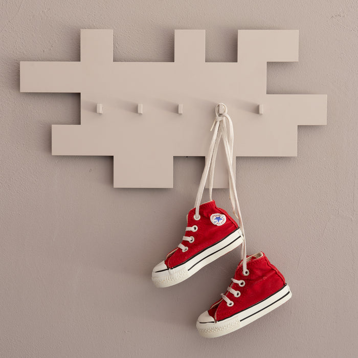 Kapstok TETROMINO Silky Taupe 40x3.5x21.5cm Spinder Design-Kapstokken-Spinder