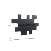 Kapstok TETROMINO Zwart 40x3.5x20.5cm Spinder Design-Kapstokken-Spinder