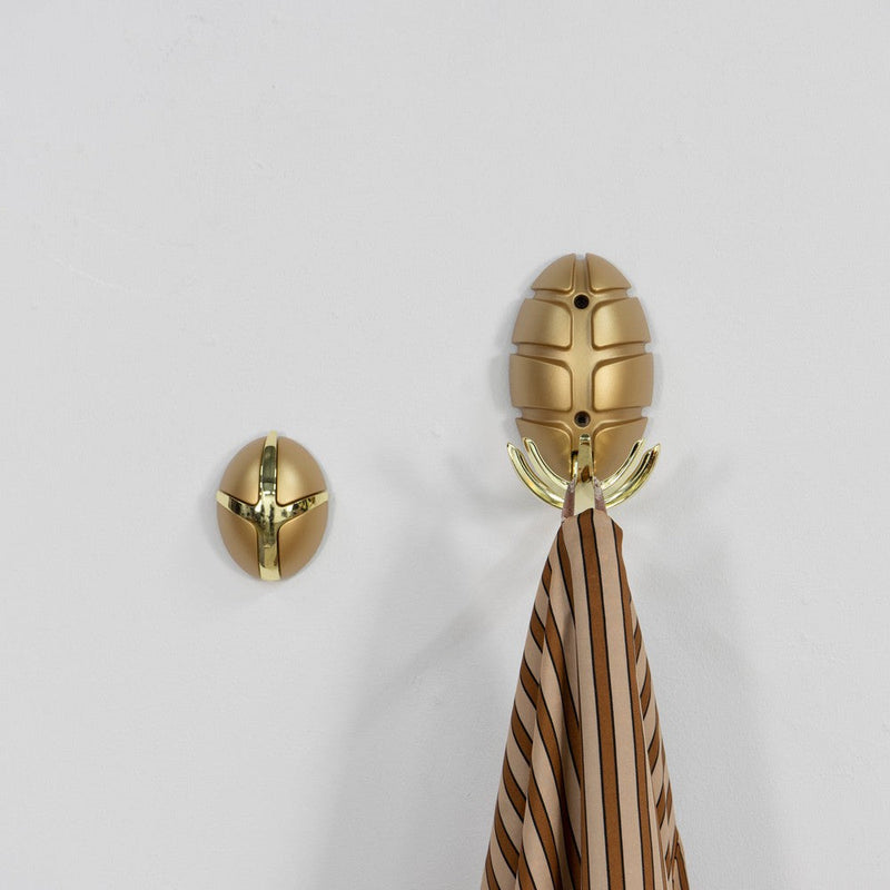 Kapstok TICK Goud 7.5x3.5x9.5cm Spinder Design-Kapstokken-Spinder