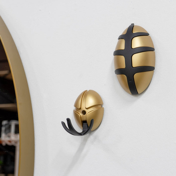 Kapstok TICK Goud Zwart 7.5x3.5x9.5cm Spinder Design-Kapstokken-Spinder