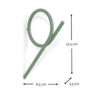 Kapstok TUBA L Dusty Green 1.5x14.7x21.7cm Spinder Design-Kapstokken-Spinder