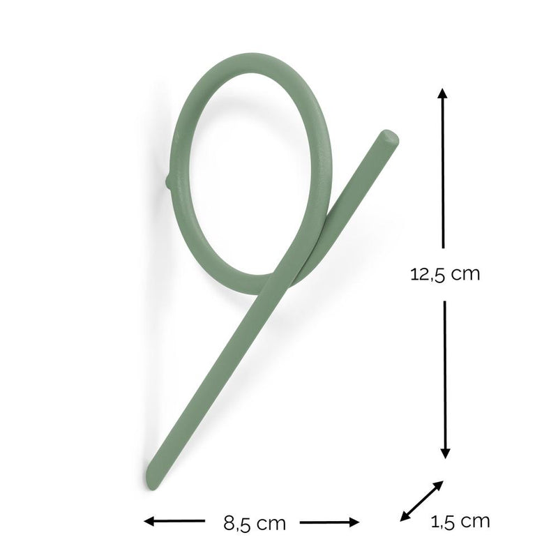 Kapstok TUBA L Dusty Green 1.5x14.7x21.7cm Spinder Design-Kapstokken-Spinder