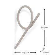 Kapstok TUBA L Silky Taupe 1.5x14.7x21.7cm Spinder Design-Kapstokken-Spinder