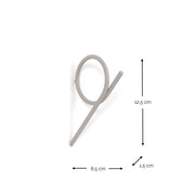 Kapstok TUBA S Silky Taupe 1.5x8.3x12.5cm Spinder Design-Kapstokken-Spinder