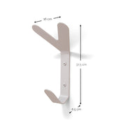 Kapstok Wandhaak FRONDO Staal Silky Taupe 16x8.5x37.5cm Spinder-Kapstokken-Spinder
